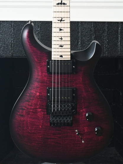 2023 PRS Dustie Waring CE 24 Floyd *Custom Color* Satin Red Fire / Black Wrap Burst