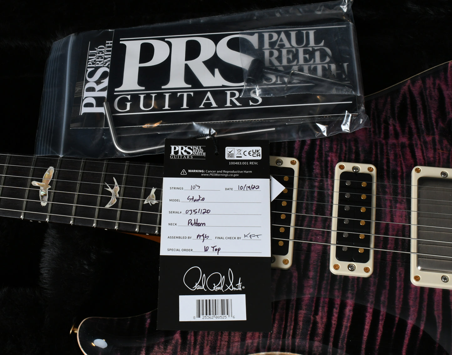 2022 Paul Reed Smith PRS Studio 10 Top Purple Iris