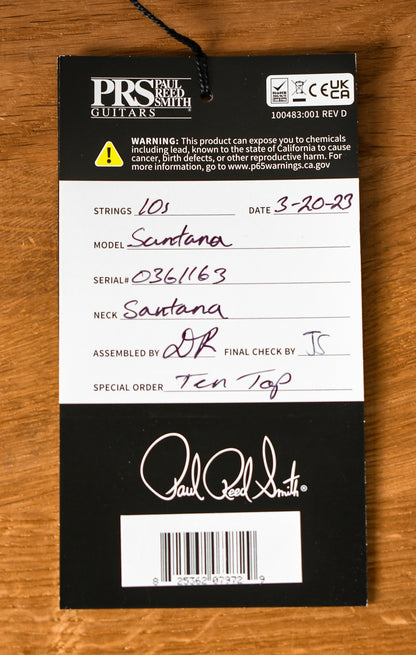 Paul Reed Smith PRS Santana Retro 10 Top Eriza Verde