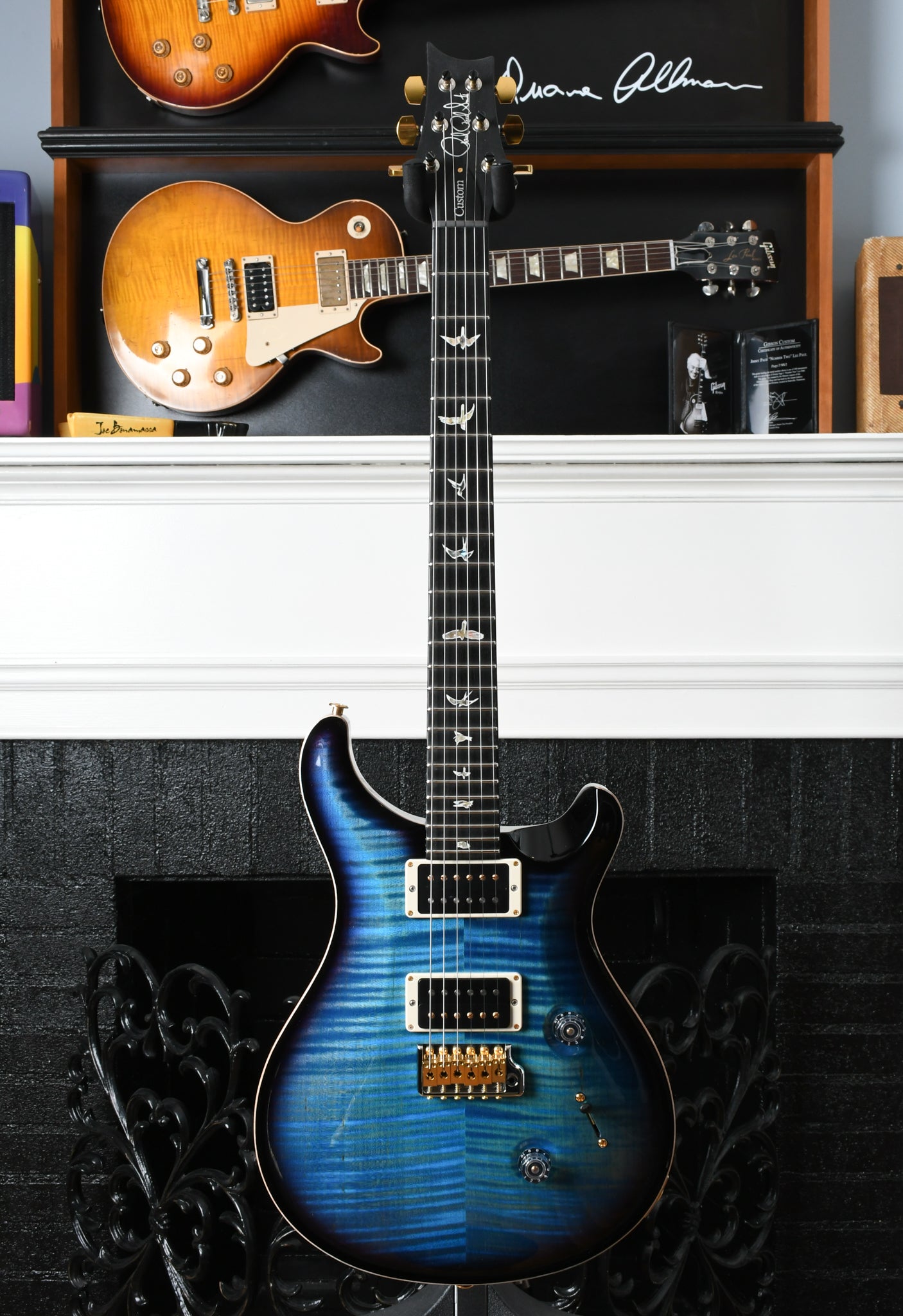 2022 Paul Reed Smith PRS Custom 24 *Custom Color* 10 Top Aqua Blue Black Burst