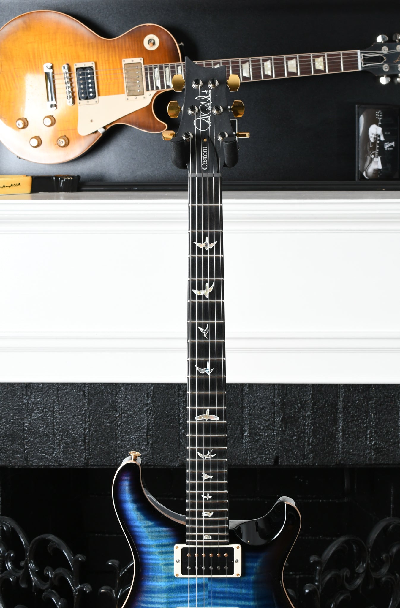 2022 Paul Reed Smith PRS Custom 24 *Custom Color* 10 Top Aqua Blue Black Burst