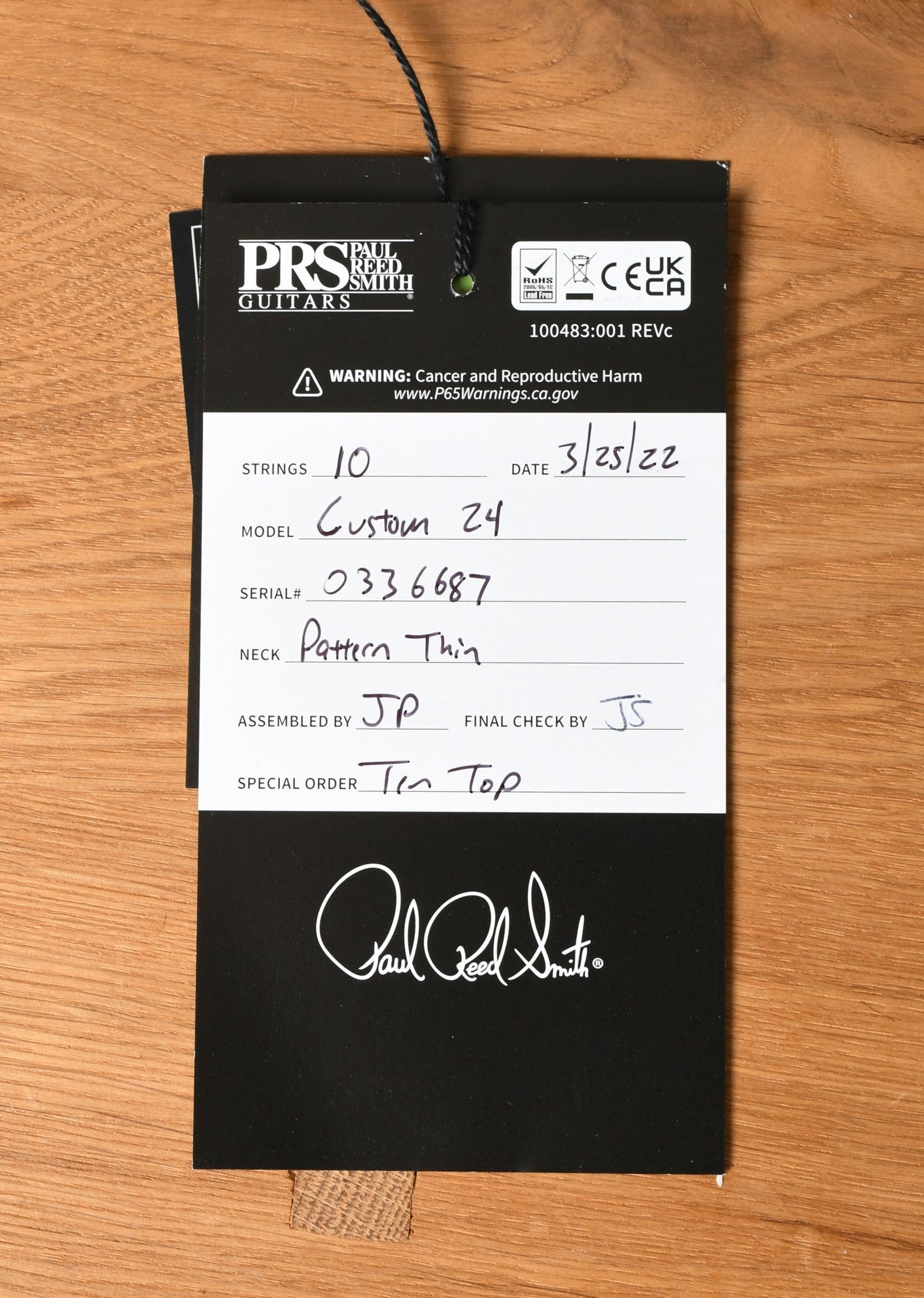 2022 Paul Reed Smith PRS Custom 24 *Custom Color* 10 Top Aqua Blue Black Burst