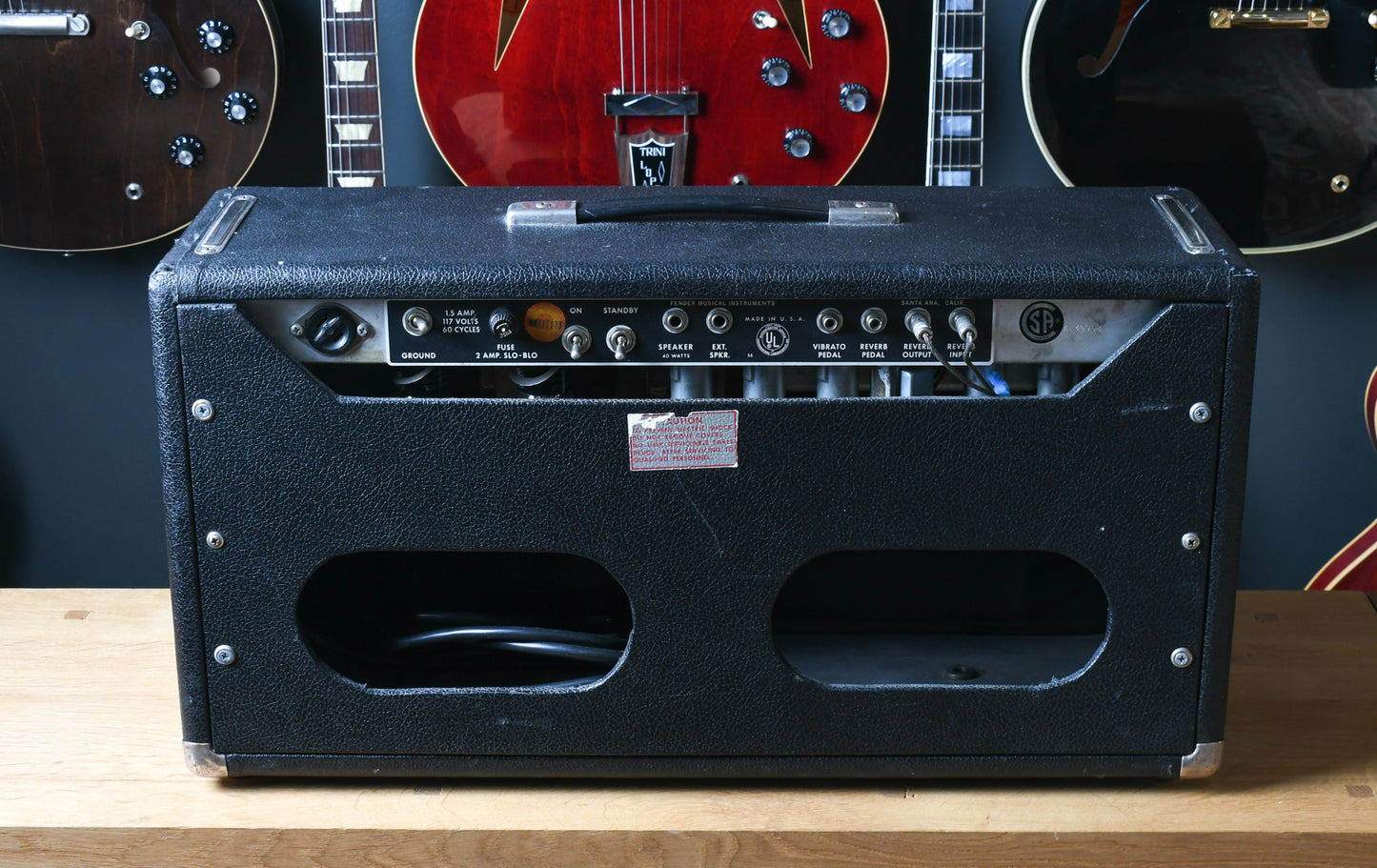 1969 Fender Bandmaster Reverb TFL5005D Drip Edge Black Tolex