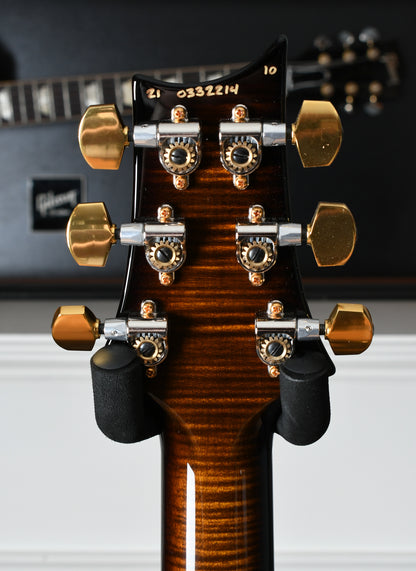 Paul Reed Smith PRS Custom 24 10 Top Quilt Black Gold Wrap Flamed Maple Neck/Ebony Board