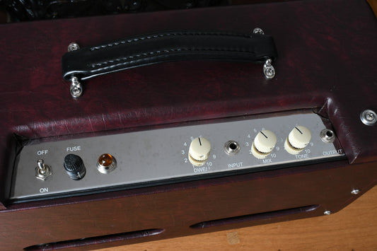 Tyler Amp Works Tube Reverb Unit Burgundy & Wheat Grill