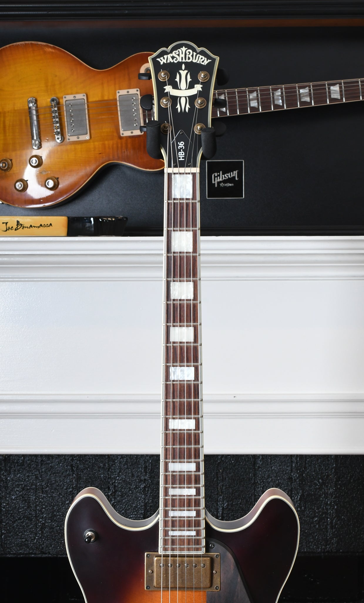 2014 Washburn HB36K VSBK Semi-hollow vintage sunburst matte finish 335