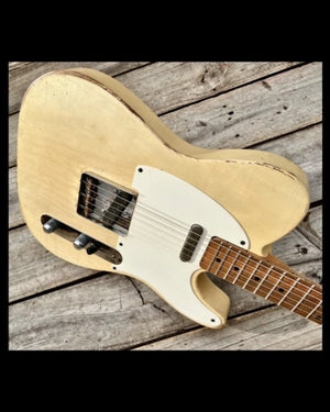 NEW Danocaster Single Cut Blonde Whiteguard, with Blackguard specs