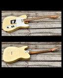 NEW Danocaster Single Cut Blonde Whiteguard, with Blackguard specs