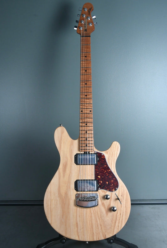 2019 Ernie Ball Music Man James Valentine Signature Guitar, Roasted Maple Neck. Natural Satin