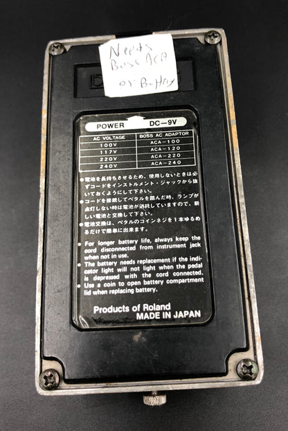 Boss TW-1 T Wah Silver Screw with ACA-120 power