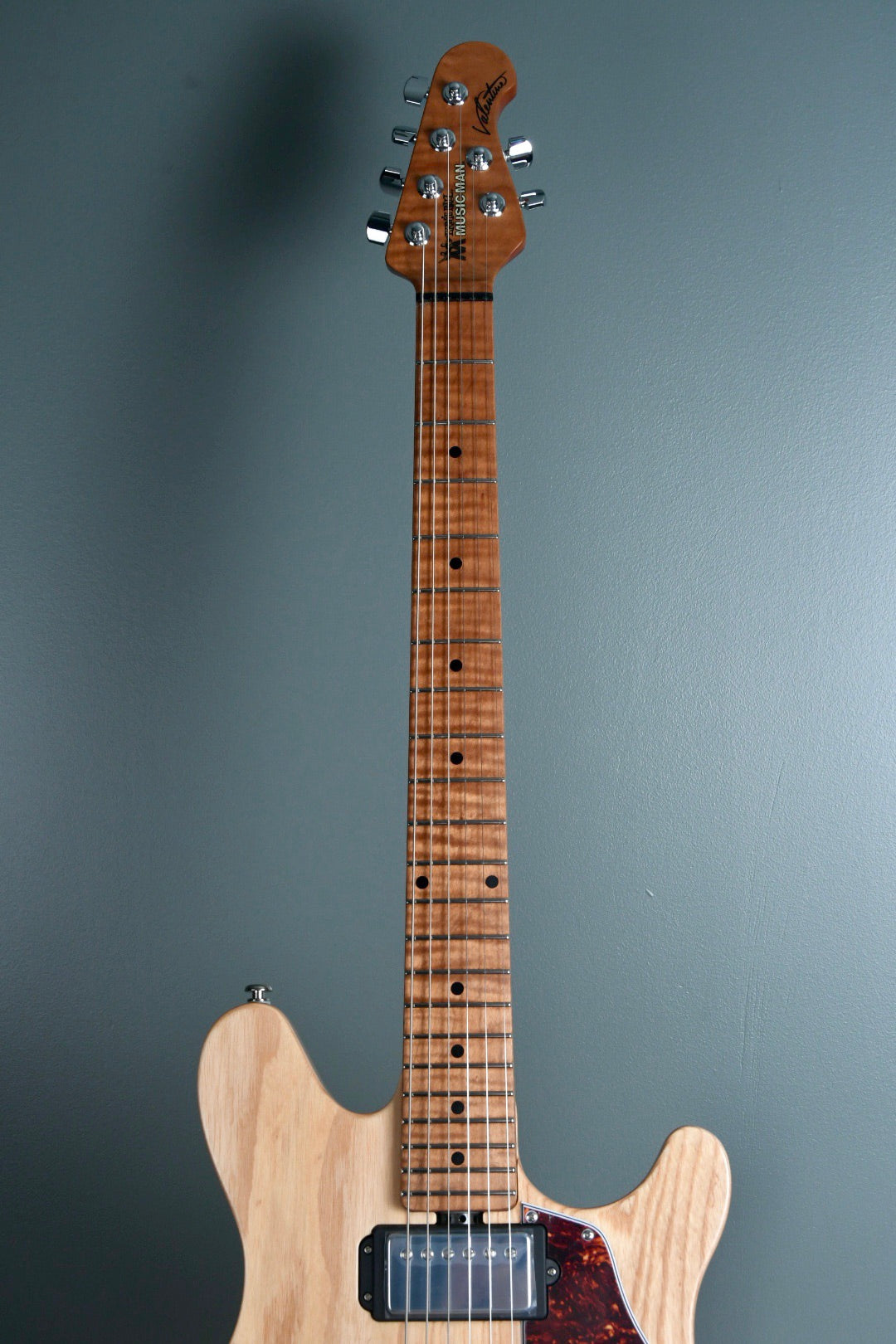 2019 Ernie Ball Music Man James Valentine Signature Guitar, Roasted Maple Neck. Natural Satin