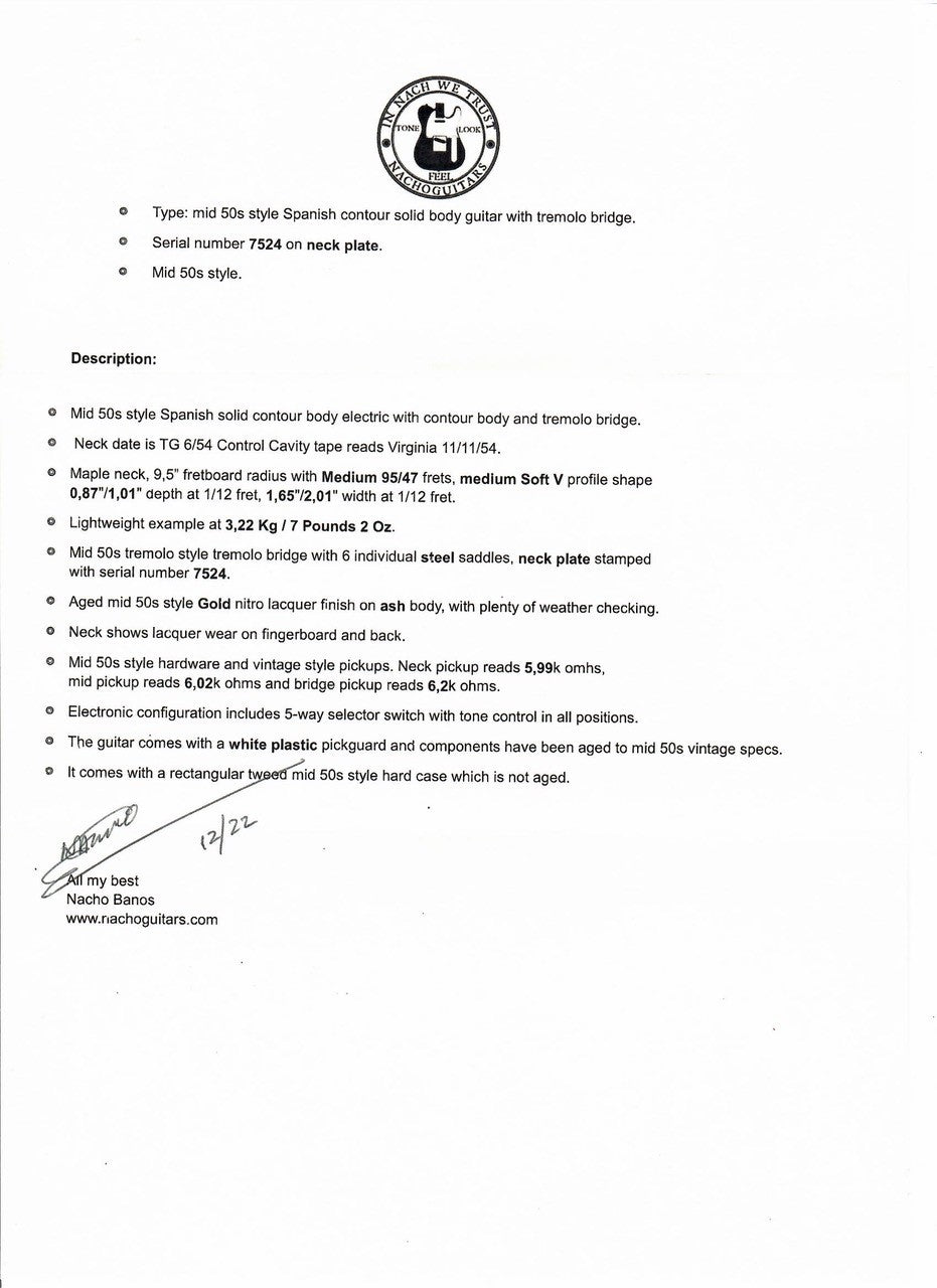 Nacho Contour Body *Custom Color* Aged Gold - Authorized Dealer