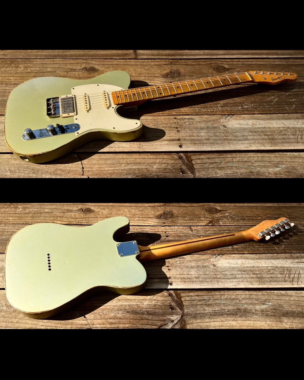 2023 Danocaster Mongrel HSS with Arcane pickups Inca Silver