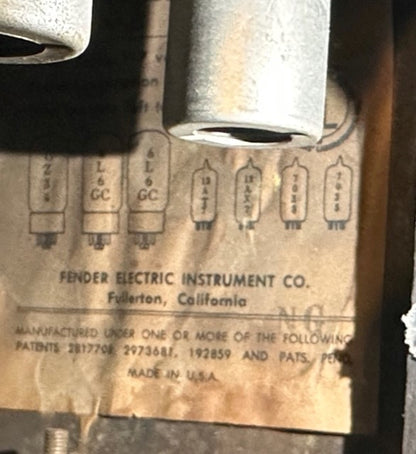 1964 Fender Tremolux Blackface Pre-CBS Vintage Piggyback Amplifier AB763